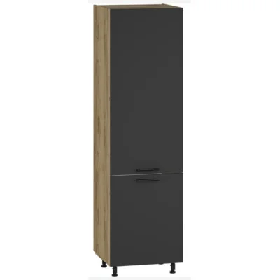 Cabinet for built-in refrigerator VENTO DL-60/214, facade: anthracite